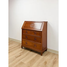 Load image into Gallery viewer, Rare Oriental Rosewood Secretary Writing Desk Fold Out Sheraton Hotel Provenance
