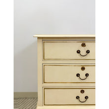Load image into Gallery viewer, Beige Vintage Provincial Chest of Three Drawers Storage Wood Dresser Lock/Keys
