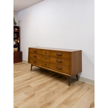 Load image into Gallery viewer, Vintage United MCM Nine Drawer Lowboy Dresser Collectible Mid Century Walnut
