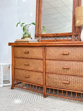 Load image into Gallery viewer, 6 Drawer Rattan Dresser
