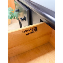 Load image into Gallery viewer, Nichols and Stone Solid Black Wood Console Two Drawers Modern Transitional
