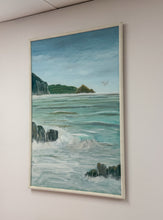 Load image into Gallery viewer, Original Signed Seaside Painting 60s
