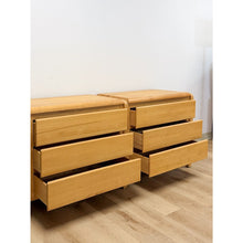 Load image into Gallery viewer, Custom Oak 6-Drawer Dresser Butcher Block Top Vintage Handcrafted Bedroom Piece
