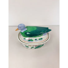 Load image into Gallery viewer, Famille Verte Style Ceramic Duck Figure Lidded Serving Dish
