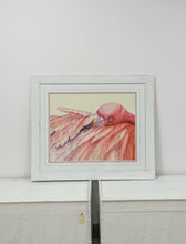Load image into Gallery viewer, Framed Flamingo Art
