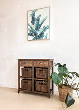 Load image into Gallery viewer, Wood Console Table with Baskets
