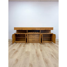 Load image into Gallery viewer, Stanley Buffet/Credenza Wine Rack w/ Lighted Bar MCM Entertainment Console

