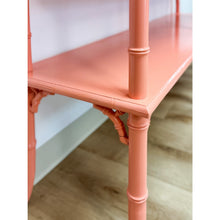 Load image into Gallery viewer, Vintage Console Table Thomasville Allegro Pink Faux Bamboo Hollywood Regency

