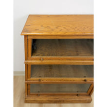 Load image into Gallery viewer, Antique Oak Four-Piece Barrister Cabinet with Glass Flip-Up Doors for Library
