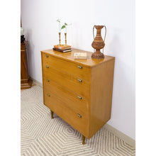 Load image into Gallery viewer, Stanley Blonde Tallboy Dresser Mid-Century Wood Bedroom Storage 36" Wide
