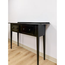 Load image into Gallery viewer, Nichols and Stone Solid Black Wood Console Two Drawers Modern Transitional
