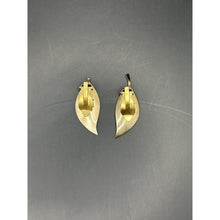 Load image into Gallery viewer, David Anderson Sterling Silver Leaf Set, Brooch And Earrings With Blue Enamel
