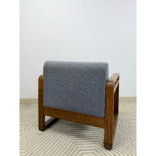 Load image into Gallery viewer, Vintage MCM Single Accent Chair Rounded Wood Arms Mid-Century Lounge
