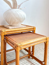 Load image into Gallery viewer, Pair of Rattan Nesting Tables
