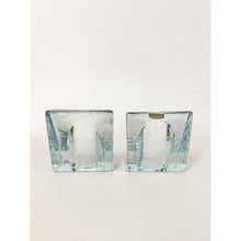 Load image into Gallery viewer, Blenko Arched Curved Translucent Glass Bookends Vintage Art Glass Pair

