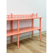 Load image into Gallery viewer, Vintage Console Table Thomasville Allegro Pink Faux Bamboo Hollywood Regency
