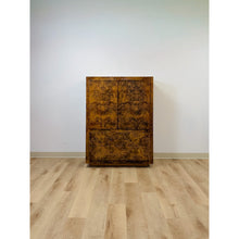 Load image into Gallery viewer, Vintage John Stuart MCM Burlwood Tallboy Armoire, Drawers and Doors, Collectable
