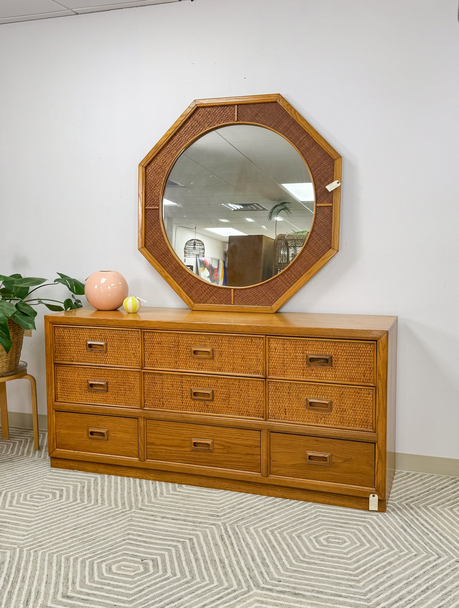 Vintage Cane Dixie Dresser – The Woven Home Vintage Cane Dixie Dresser – The Woven Home