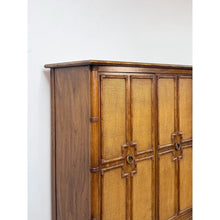 Load image into Gallery viewer, Vintage Thomasville Pauletti Faux Bamboo Woven Armoire, Collectible Storage
