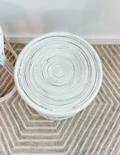 Load image into Gallery viewer, Pair of Coiled Rattan End Tables
