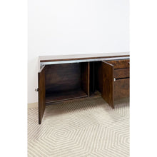 Load image into Gallery viewer, Tomlinson MCM Burlwood Credenza Chrome Details Doors Drawers, Buffet, Console

