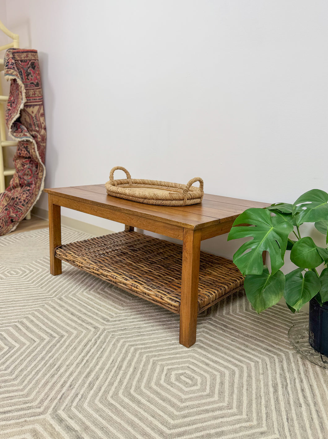 Woven Wood Coffee Table