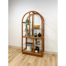 Load image into Gallery viewer, Danish MCM Bentwood Display Shelf Glass Shelves Vintage Etagere Bookcase
