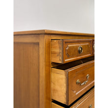 Load image into Gallery viewer, Vintage Thomasville Transitional Tallboy Dresser, Burlwood Accents, MCM Casegood
