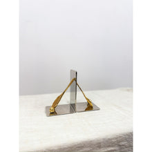 Load image into Gallery viewer, Vintage Mid-Century Modern Brass Racket Bookends MCM Style Art Deco
