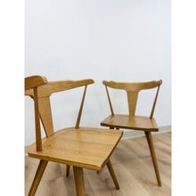 Load image into Gallery viewer, Modern MCM Style Wood Windsor Chair Pair Mortise Tenon Joinery Dining Accent
