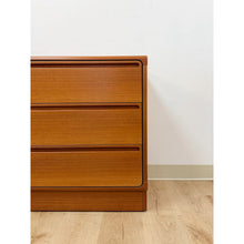 Load image into Gallery viewer, Teak Mid-Century Danish Dresser Torring Mobelfabrik Three Drawer Soft Close
