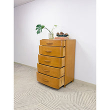 Load image into Gallery viewer, Heywood Wakefield MCM Tallboy 5-Drawer Dresser Pre-WWII Vintage 32" Wide
