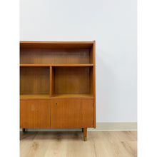 Load image into Gallery viewer, MCM Bookshelf Storage Cabinet Combo Vintage Mid-Century Modern Wood Bookshelf
