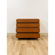 Load image into Gallery viewer, Vintage MCM Danish Modern Teak Four Drawer Chest, Dresser, Bedroom Storage
