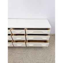 Load image into Gallery viewer, Vintage White Rattan 9-Drawer Dresser Old Florida Ficks Reed Style MCM Coastal
