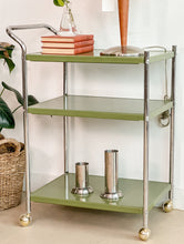 Load image into Gallery viewer, Green Retro Rolling Cart
