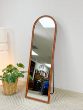 Load image into Gallery viewer, Arched Full Length Burlwood Style Mirror

