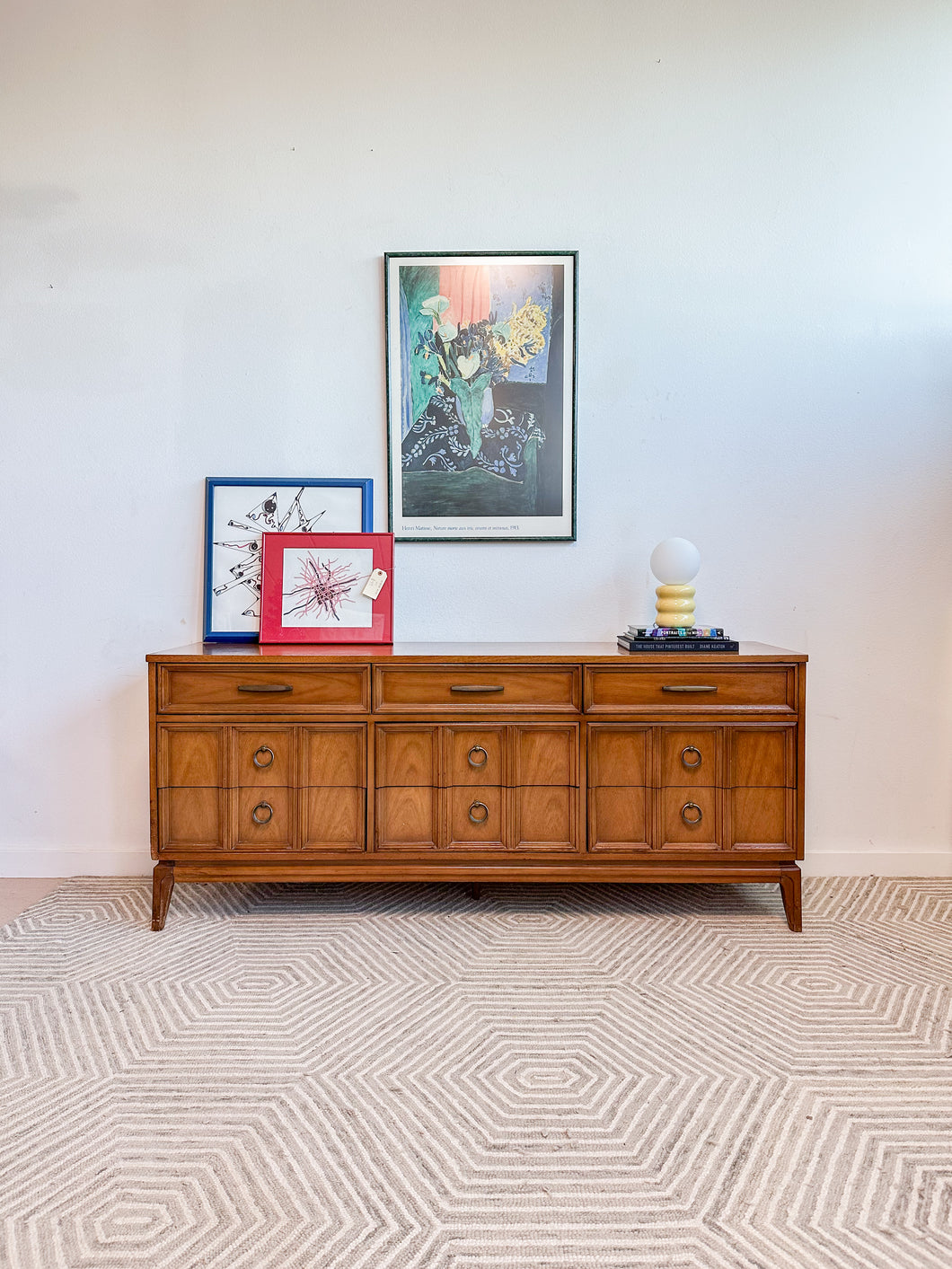 Dixie 9 Drawer Mid Century Dresser