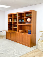 Load image into Gallery viewer, Danish Teak Wall Units with Secretary Desk
