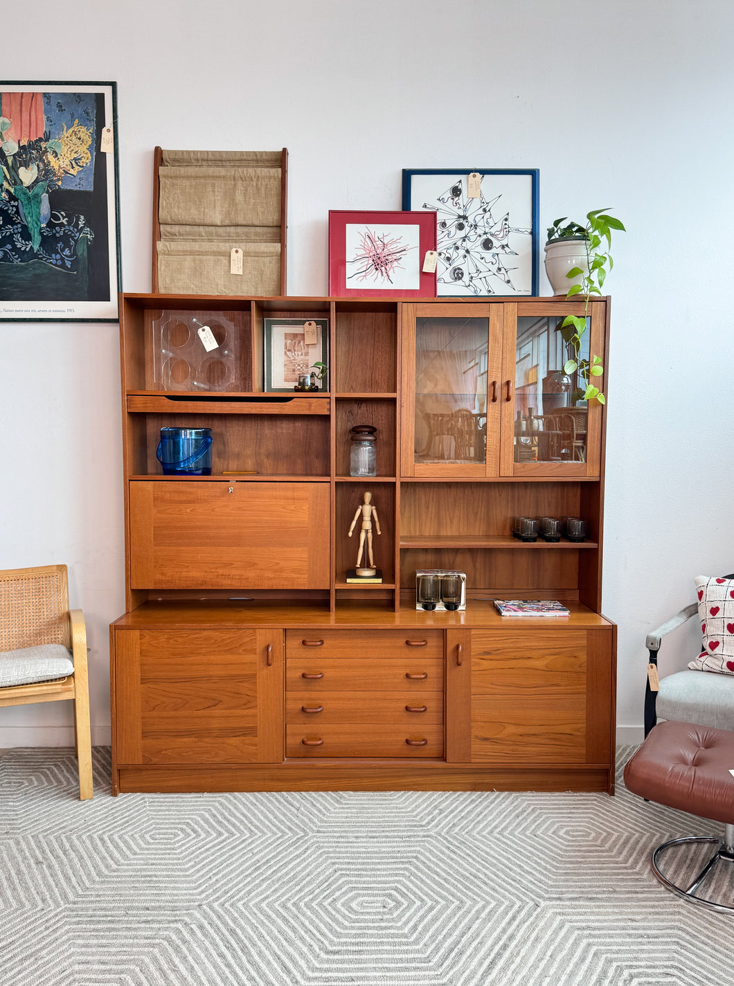 Domino Mobler Danish Teak Wall Unit