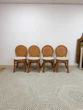Load image into Gallery viewer, Set of 4 Rattan and Cane Dining Chairs
