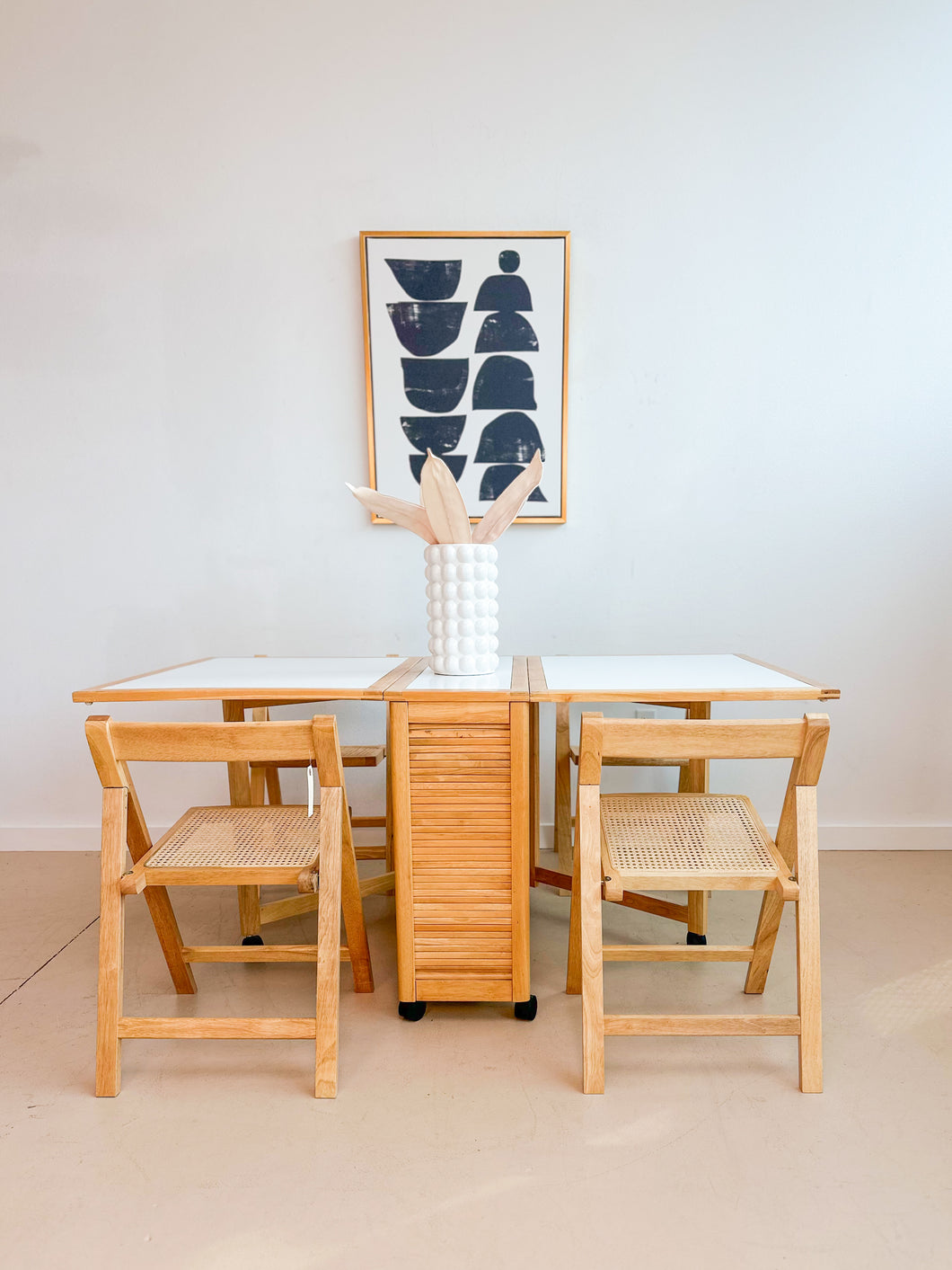 Modular Table and Cane Chairs