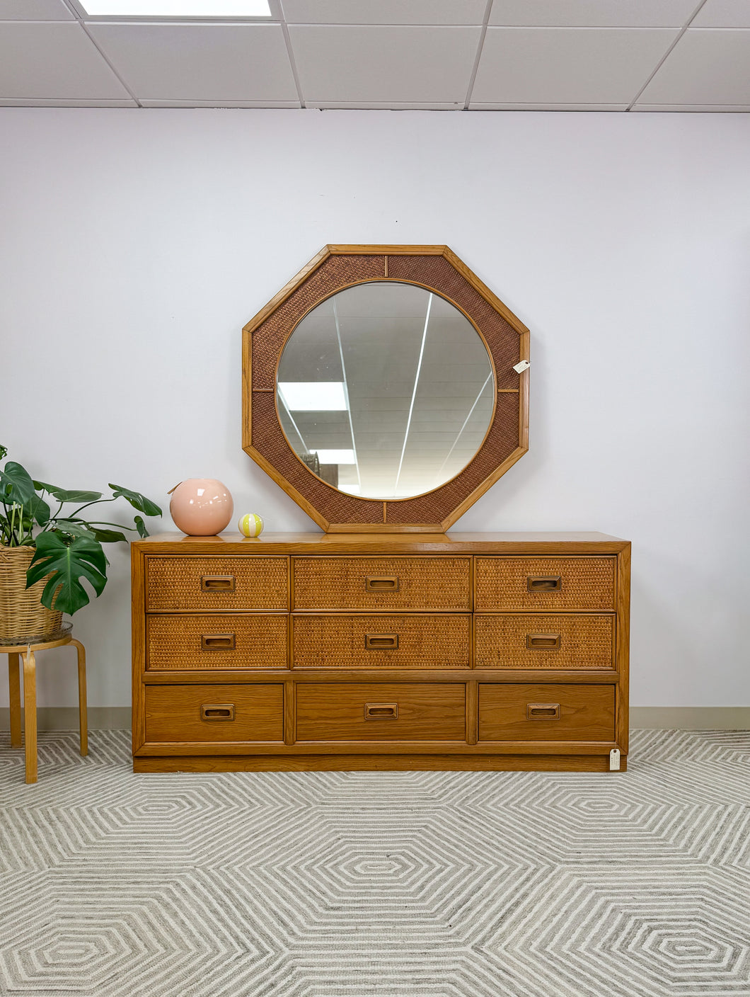 Vintage Cane Dixie Dresser