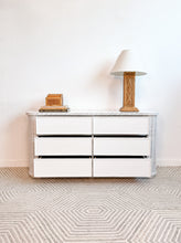 Load image into Gallery viewer, White Curved Wicker Dresser
