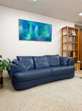Load image into Gallery viewer, Blue Leather Sofa
