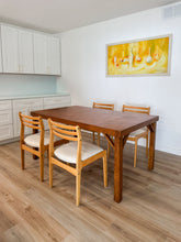 Load image into Gallery viewer, Set of 4 Blonde MCM dining chairs
