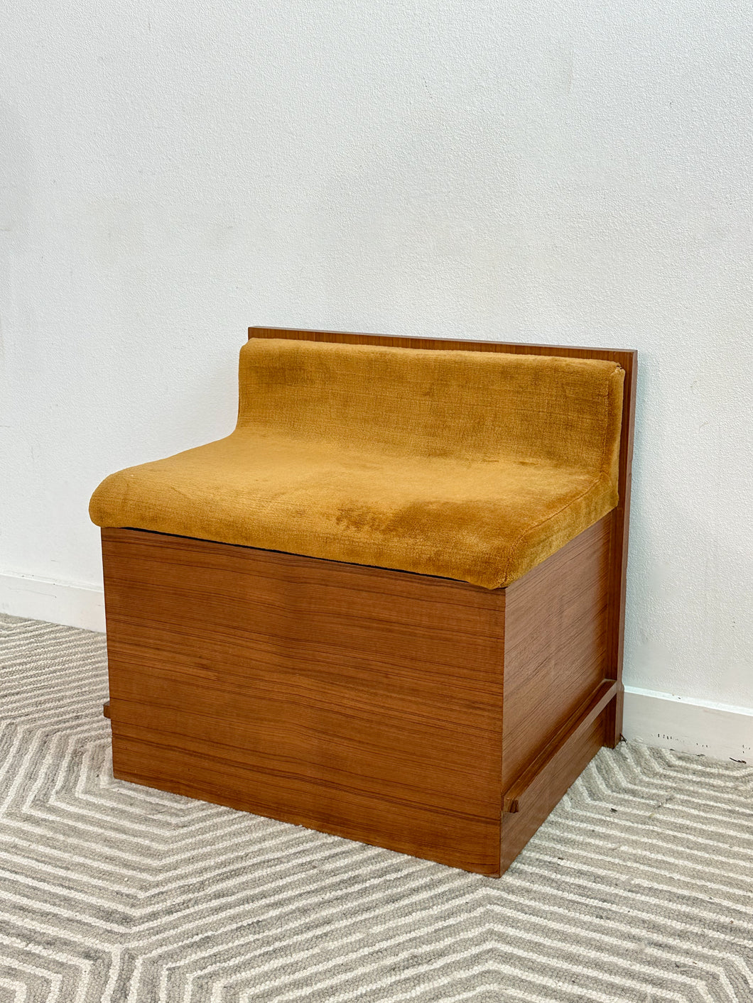 Vintage Hidden Vanity Storage Bench