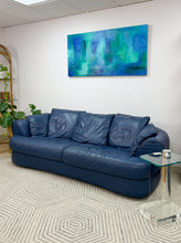 Load image into Gallery viewer, Blue Leather Sofa

