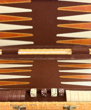 Load image into Gallery viewer, Vintage Wicker Backgammon set
