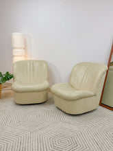 Load image into Gallery viewer, Pair of Postmodern Leather Swivel Gliders
